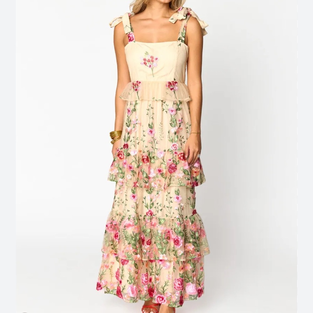 Buddy Love Edie Ruffled Tiered Maxi Dress